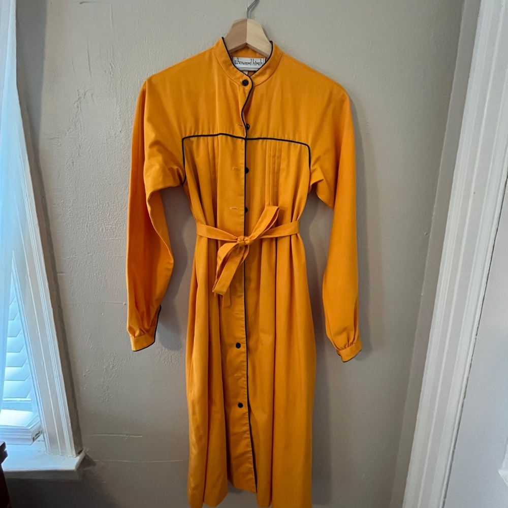 Vintage Mustard Long Sleeve Dress